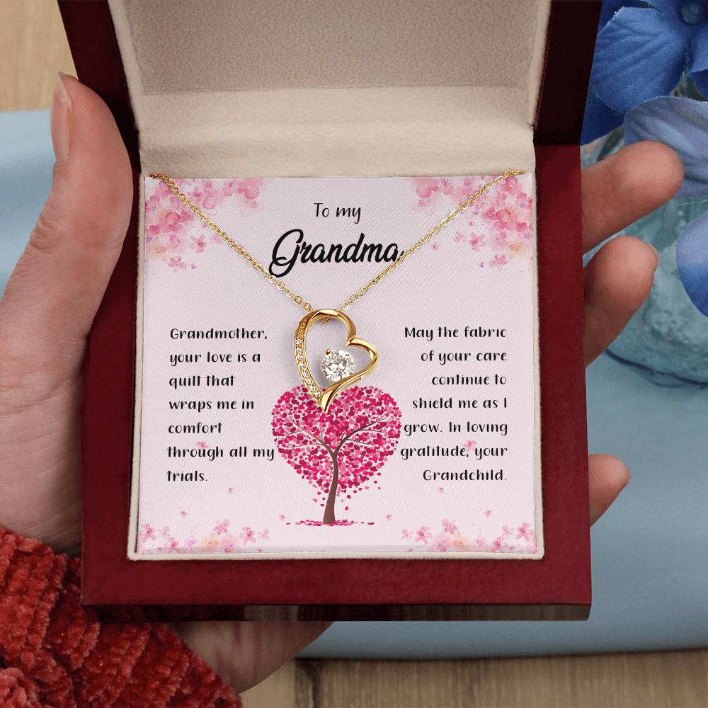 4042a Forever Love Necklace, Gift to my Grandma with Beautiful Message Card