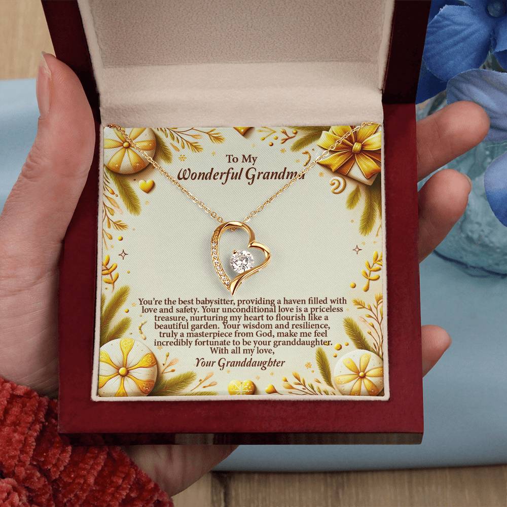 4056a Forever Love Necklace, Gift to my Grandma with Beautiful Message Card