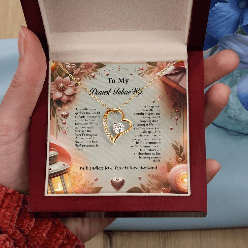 4044b Forever Love Necklace, Gift to my Future Wife with Beautiful Message Card