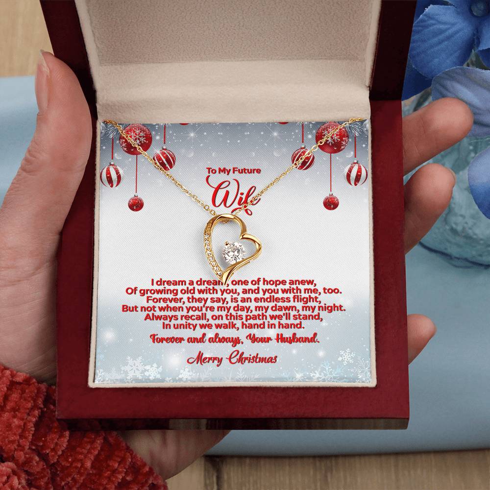 4012b Forever Love Necklace, Gift to my Wife with beautiful Message Card