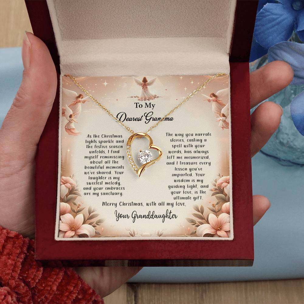 4052c Forever Love Necklace, Gift to my Grandma with Beautiful Message Card