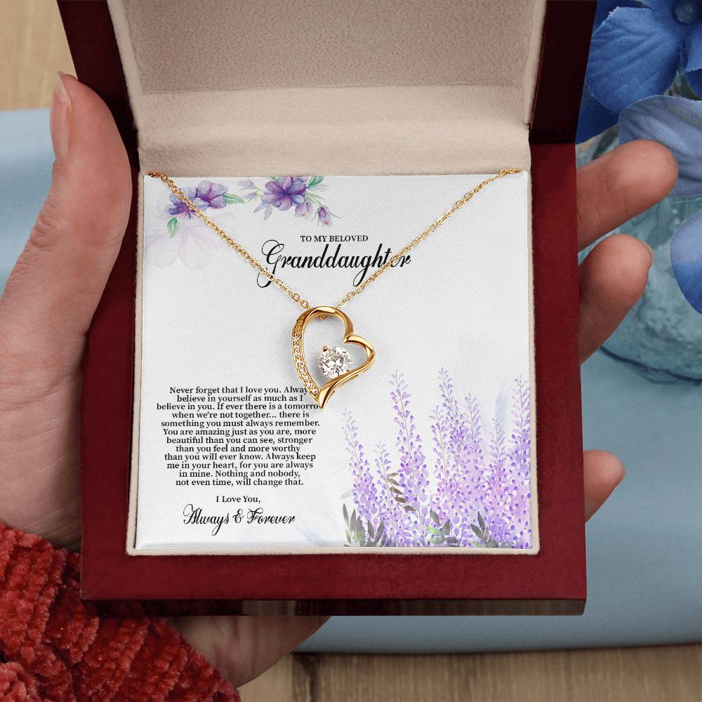 4030 (b) Forever Love Necklace, Gift to my Granddaughter with Beautiful Message Card