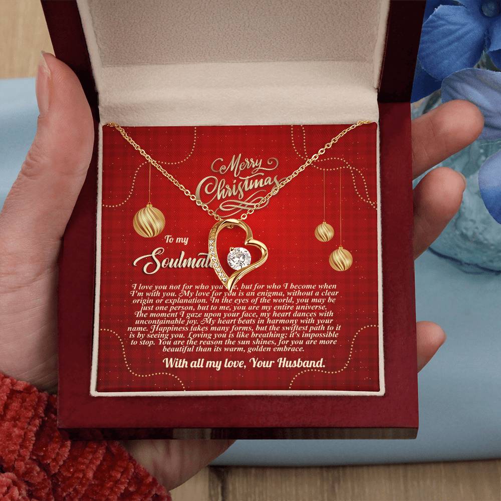 94096c Forever Love Necklace, Gift to My Soulmate with Beautiful Message Card