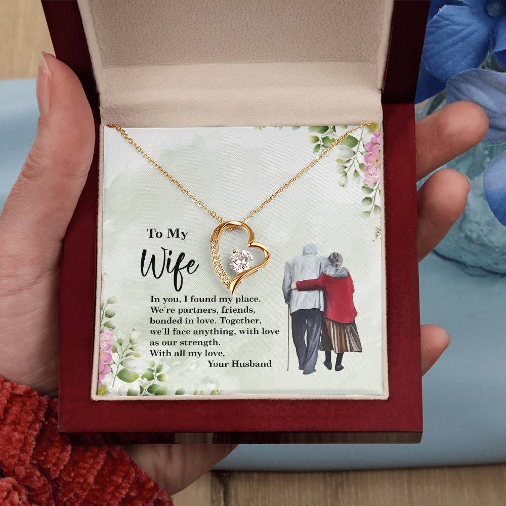 4028a Forever Love Necklace, Gift to my Wife with beautiful Message Card