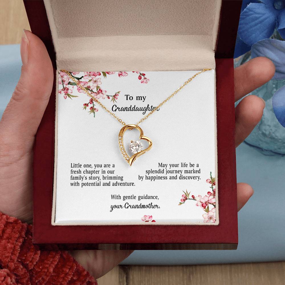 4039d Forever Love Necklace, Gift to my Granddaughter with Beautiful Message Card