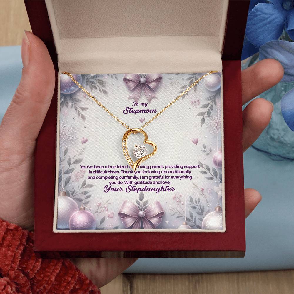 4053b Forever Love Necklace, Gift to my Stepmom with Beautiful Message Card