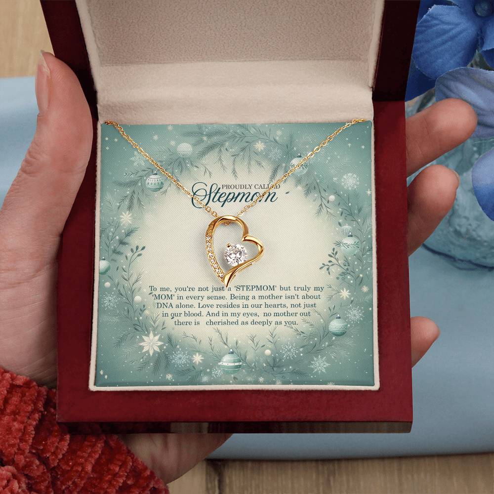 95320 b Forever Love Necklace, Gift to my Stepmom with Beautiful Message Card