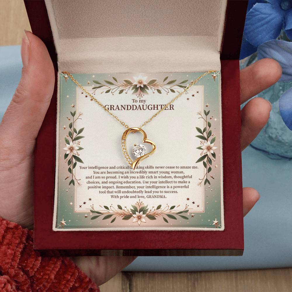 4049a Forever Love Necklace, Gift to my Granddaughter with Beautiful Message Card