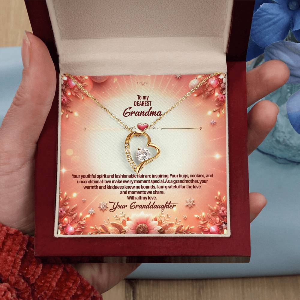 4051c Forever Love Necklace, Gift to my Grandma with Beautiful Message Card