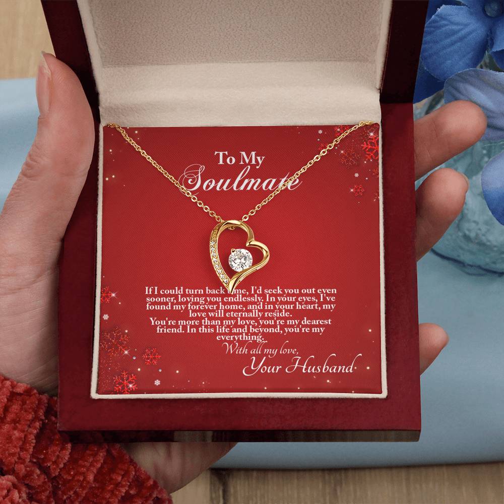 4005a Forever Love Necklace, Gift to My Soulmate with Beautiful Message Card