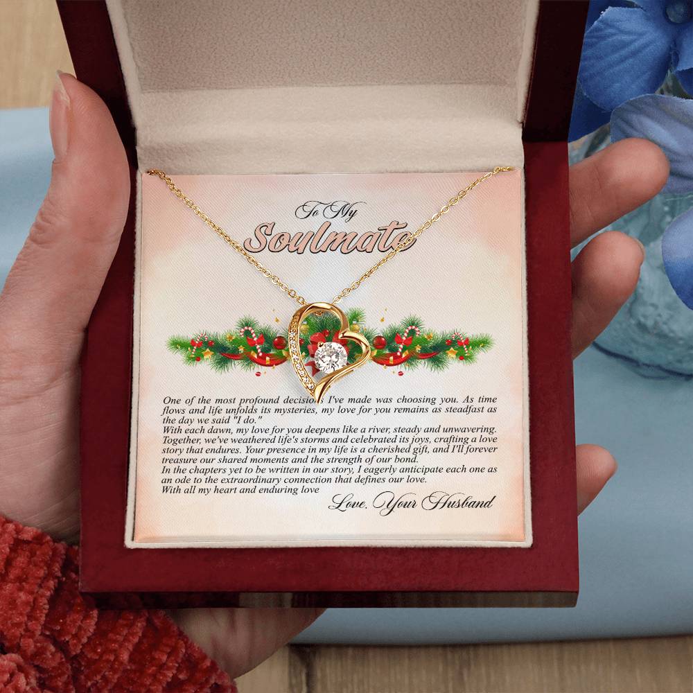 4009c Forever Love Necklace, Gift to My Soulmate with Beautiful Message Card