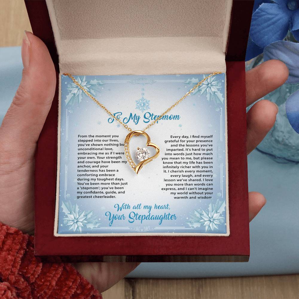 95315 a Forever Love Necklace, Gift to my Stepmom with Beautiful Message Card