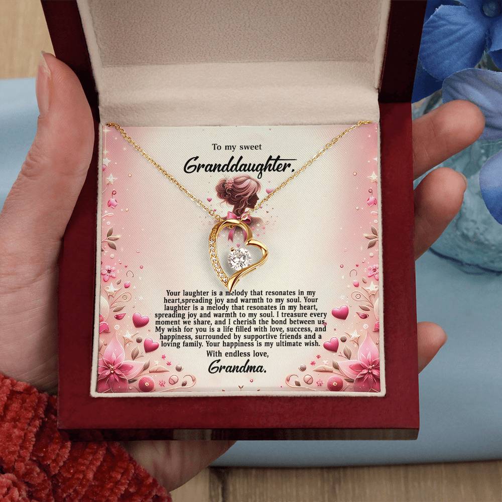 4058(b) Forever Love Necklace, Gift to my Granddaughter with Beautiful Message Card