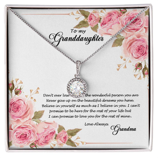 4034 (a) Eternal Hope Necklace, Gift to my Granddaughter with Beautiful Message Card