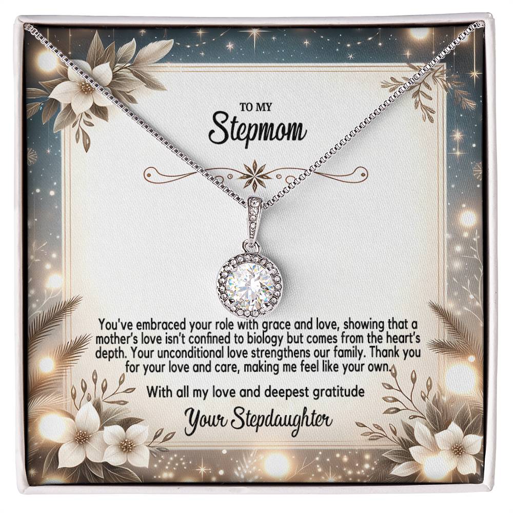 4055(c) Eternal Hope Necklace, Gift to my Stepmom with Beautiful Message Card