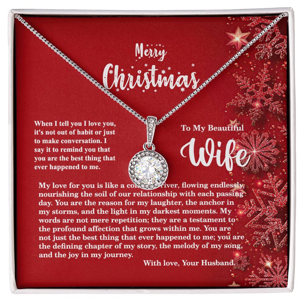 4013b Eternal Hope Necklace, Gift to My Wife with Beautiful Message Card