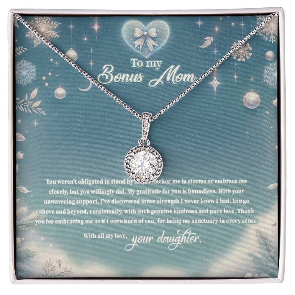 4045 (a) Eternal Hope Necklace, Gift to my Stepmom with Beautiful Message Card