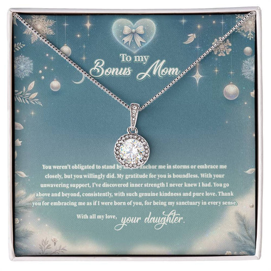 4045 (a) Eternal Hope Necklace, Gift to my Stepmom with Beautiful Message Card