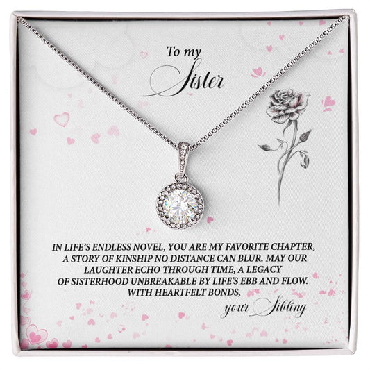 4037b Eternal Hope Necklace, Gift to my Sister with Beautiful Message Card