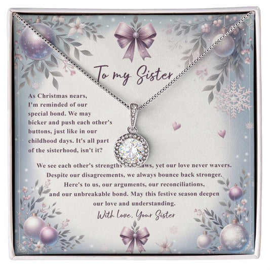 95784c Eternal Hope Necklace, Gift to my Sister with Beautiful Message Card