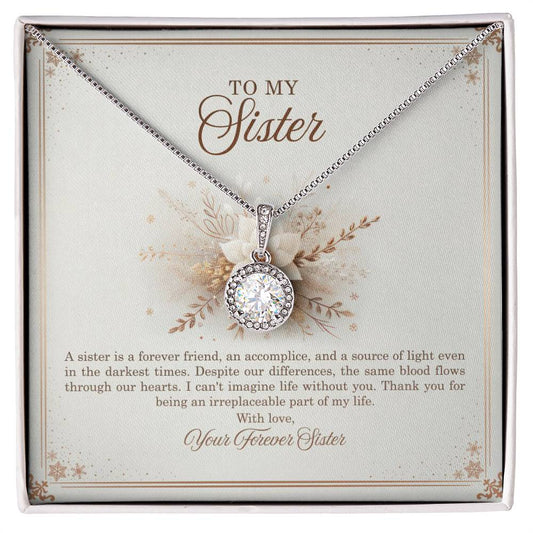 95318b Eternal Hope Necklace, Gift to my Sister with Beautiful Message Card