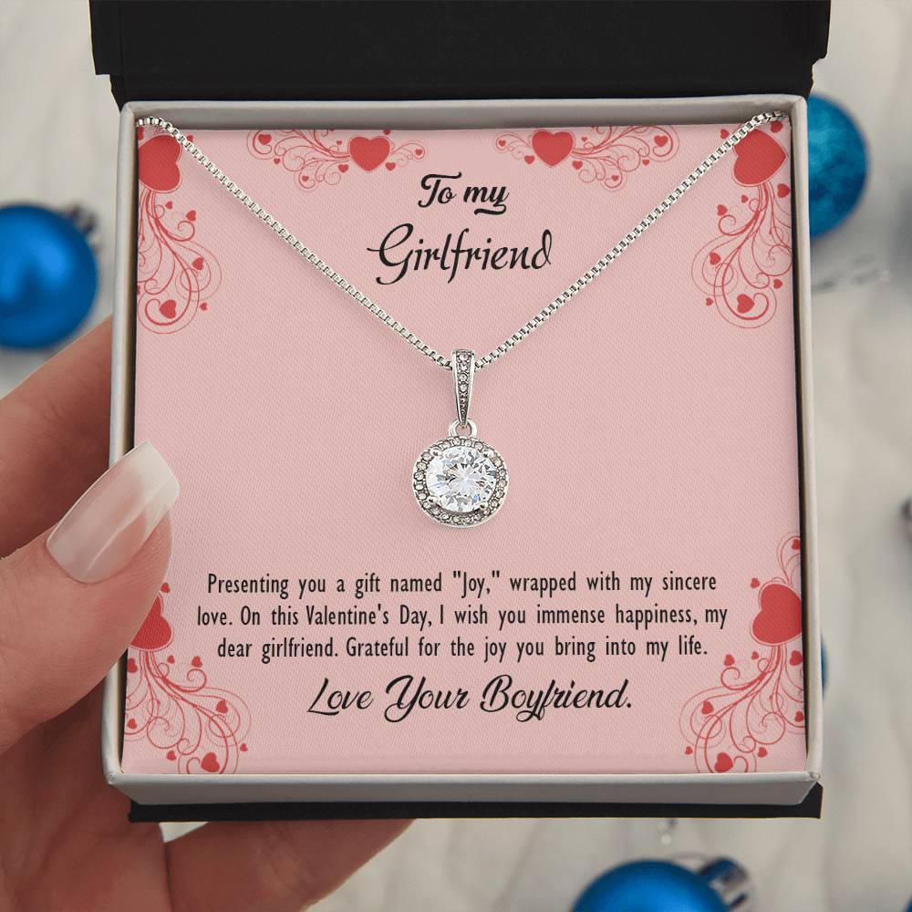 valentine-29c Eternal Hope Necklace, Gift to my Girlfriend with Beautiful Message Card