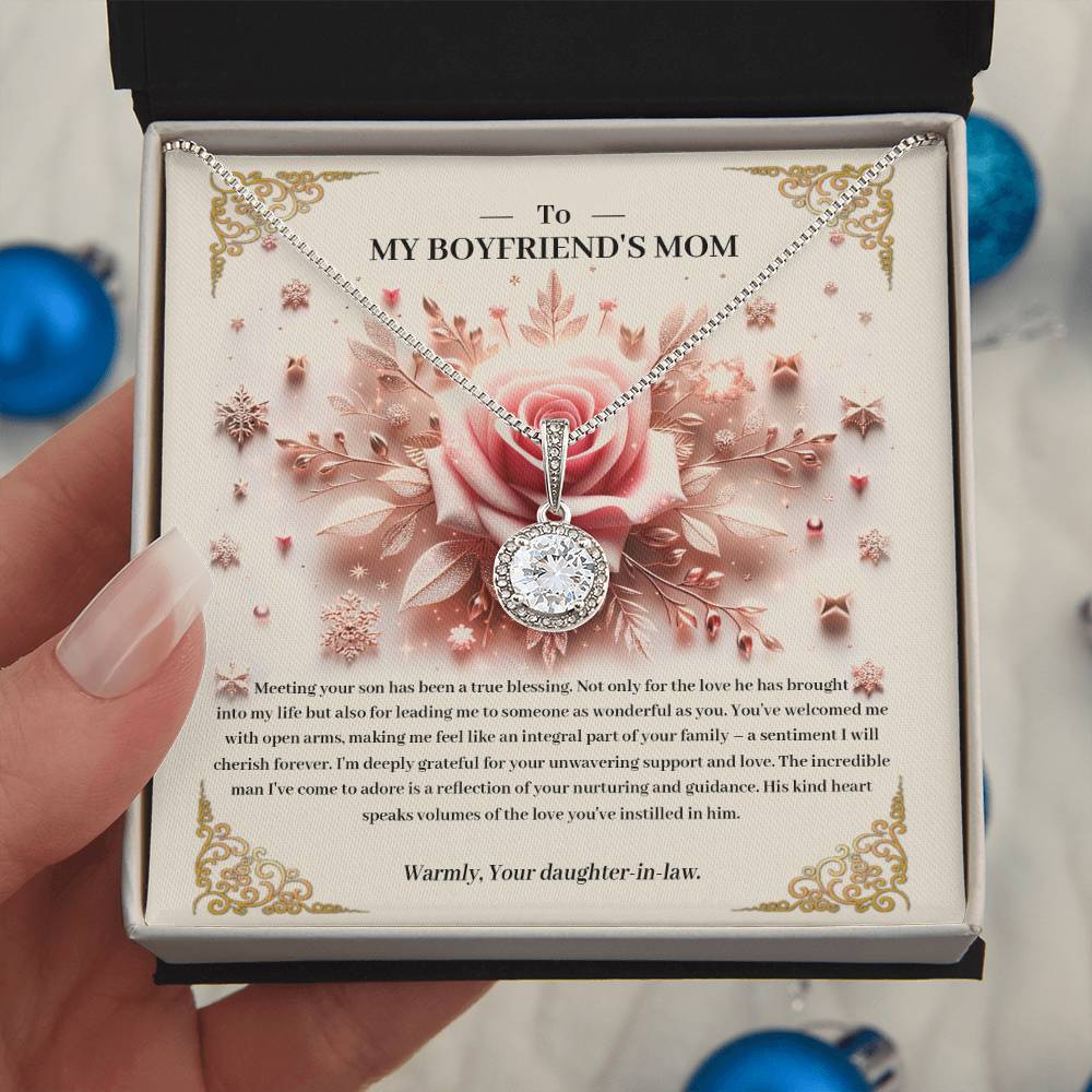 95341a Eternal Hope Necklace, Gift to my Boyfriend's Mom with Beautiful Message Card