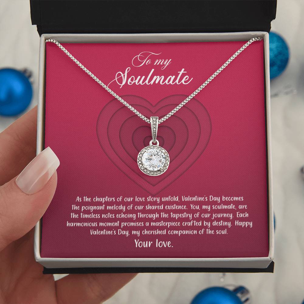 valentine-9b Eternal Hope Necklace, Gift to my Soulmate with Beautiful Message Card