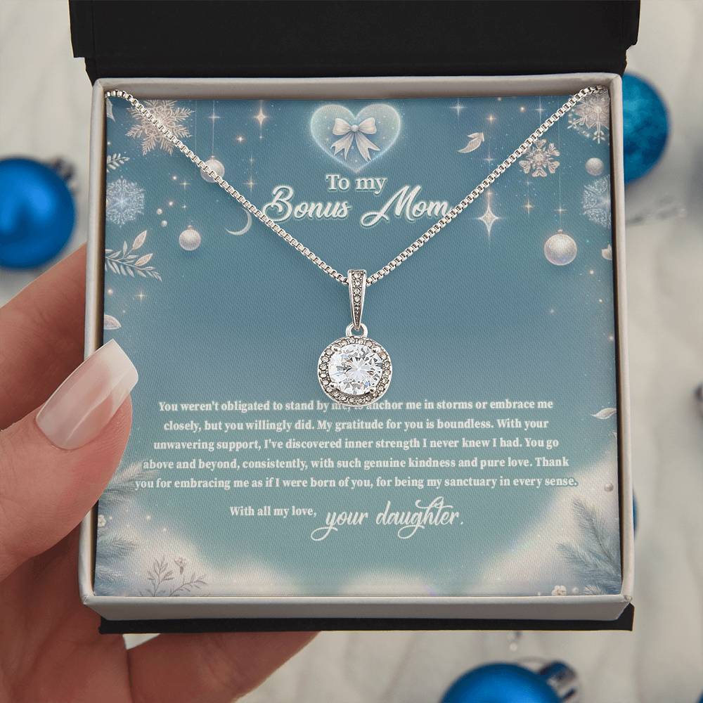 4045 (a) Eternal Hope Necklace, Gift to my Stepmom with Beautiful Message Card