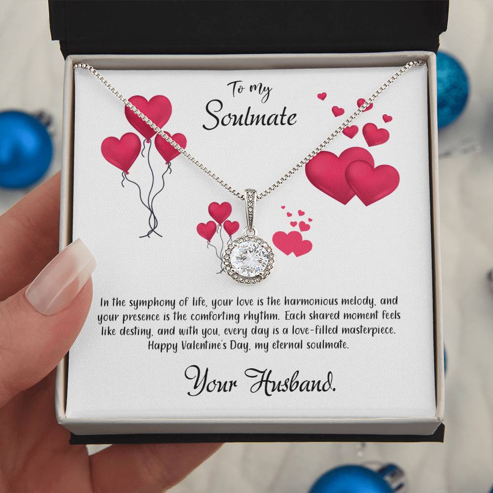 valentine-11b Eternal Hope Necklace, Gift to my Soulmate with Beautiful Message Card