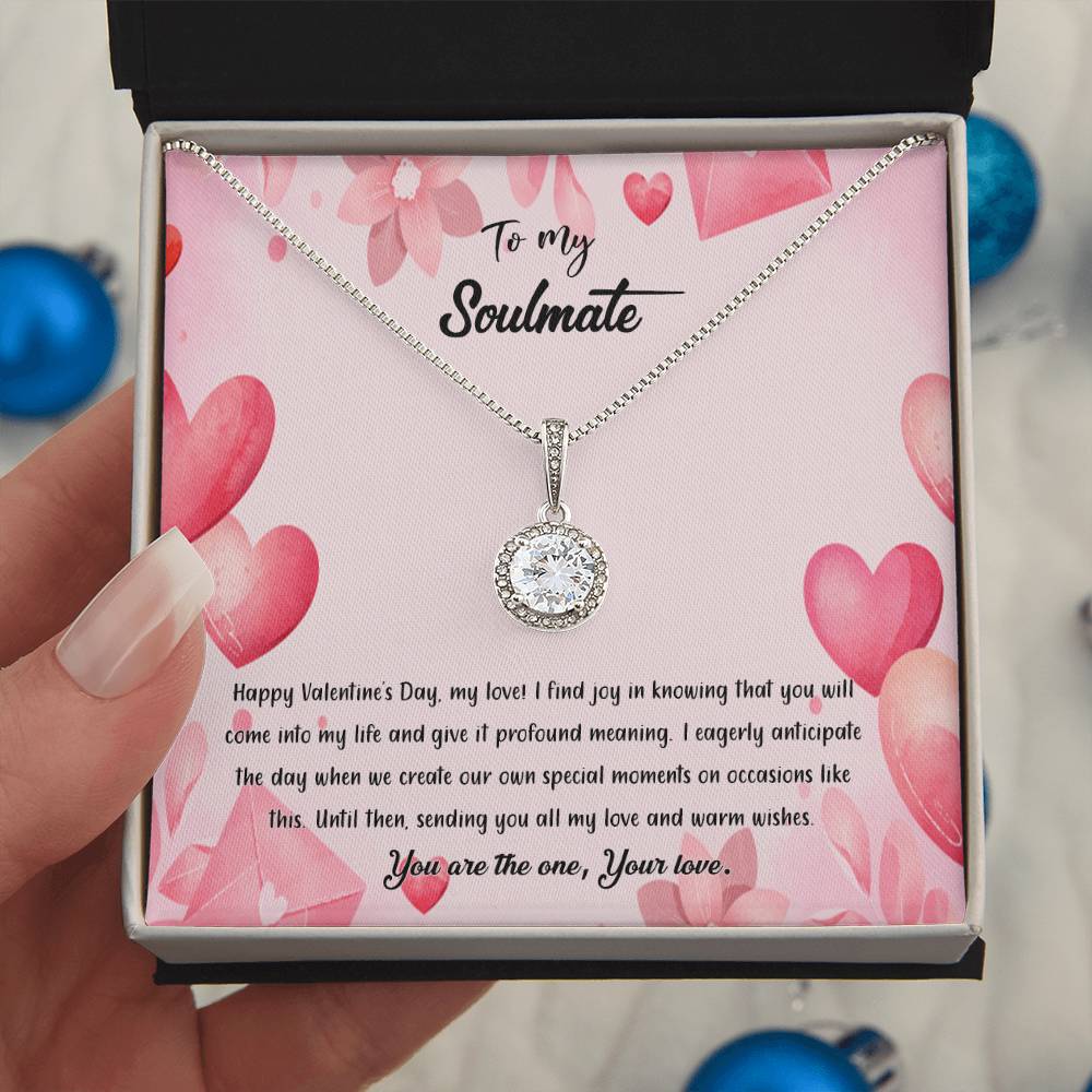 valentine-37b Eternal Hope Necklace, Gift to my Soulmate with Beautiful Message Card