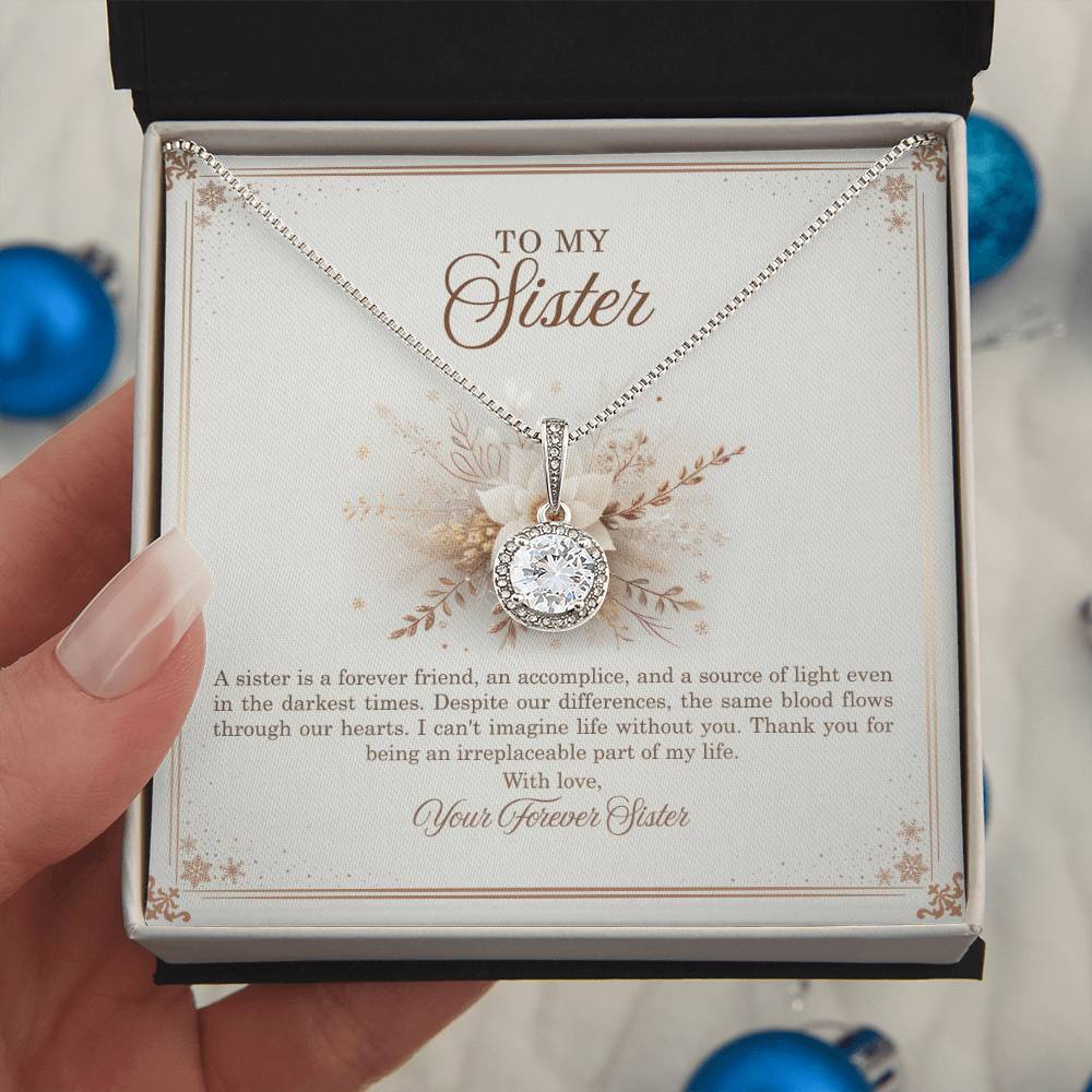 95318b Eternal Hope Necklace, Gift to my Sister with Beautiful Message Card