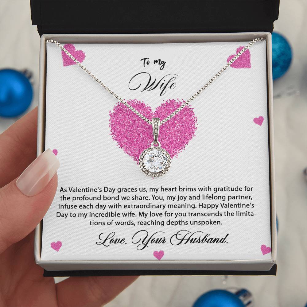 valentine-8a Eternal Hope Necklace, Gift to my Wife with Beautiful Message Card.