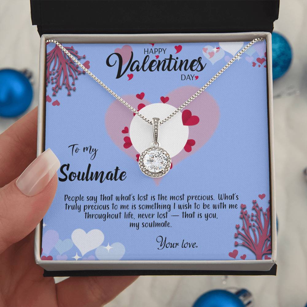 valentine-30b Eternal Hope Necklace, Gift to my Soulmate with Beautiful Message Card