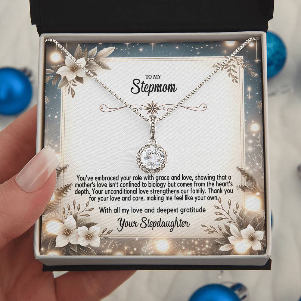 4055(c) Eternal Hope Necklace, Gift to my Stepmom with Beautiful Message Card