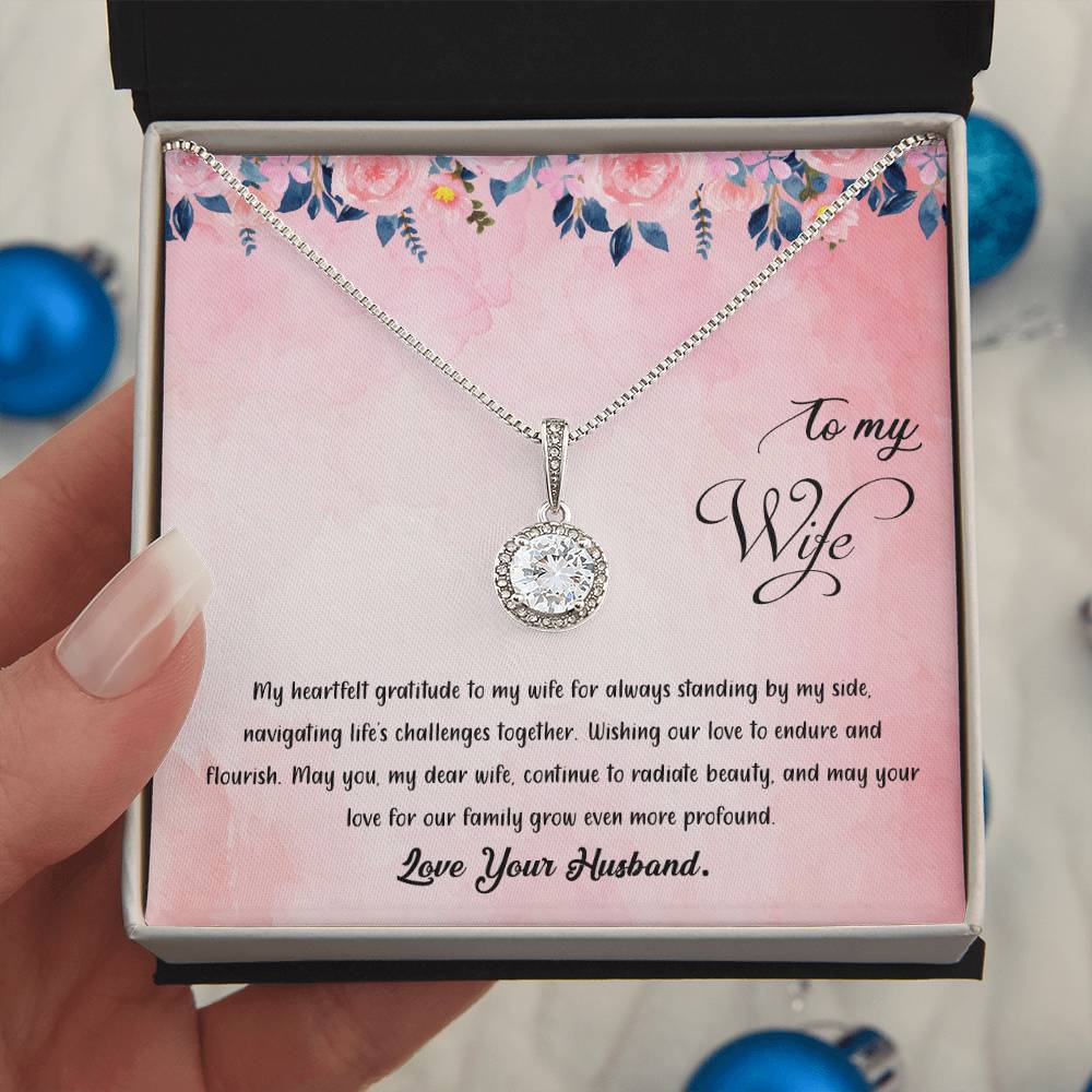 valentine-38a Eternal Hope Necklace, Gift to my Wife with Beautiful Message Card.