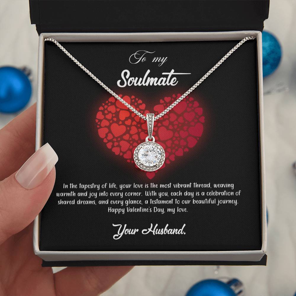 valentine-23b Eternal Hope Necklace, Gift to my Soulmate with Beautiful Message Card