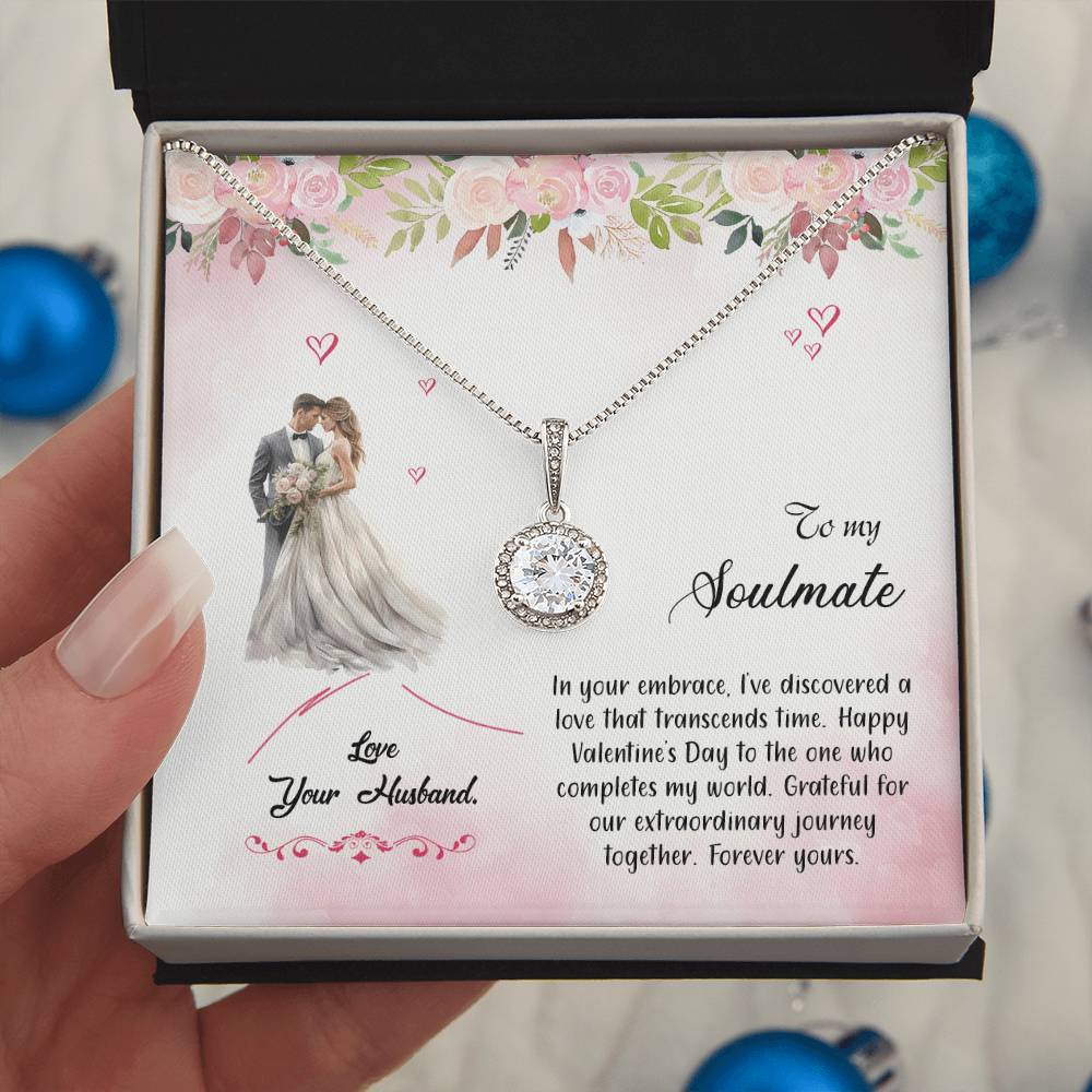 valentine-6b Eternal Hope Necklace, Gift to my Soulmate with Beautiful Message Card