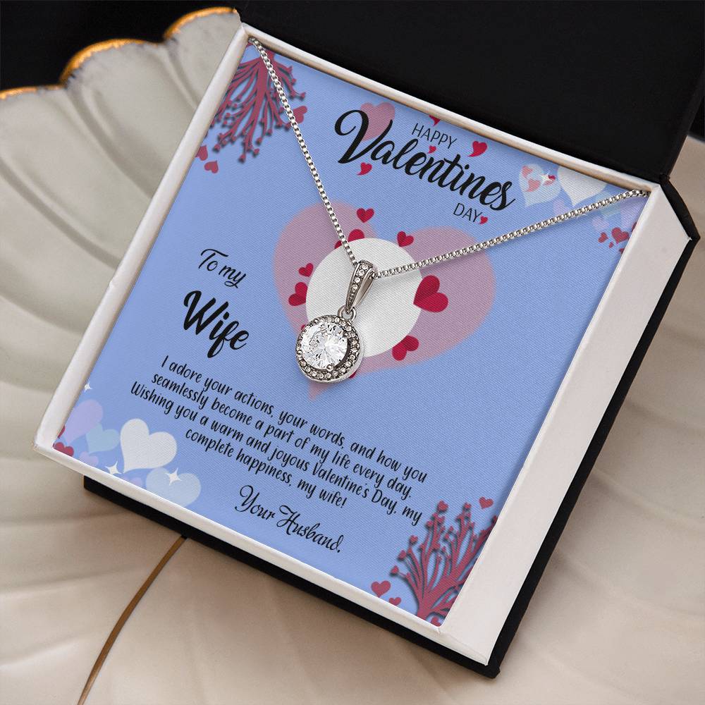 valentine-30a Eternal Hope Necklace, Gift to my Wife with Beautiful Message Card.