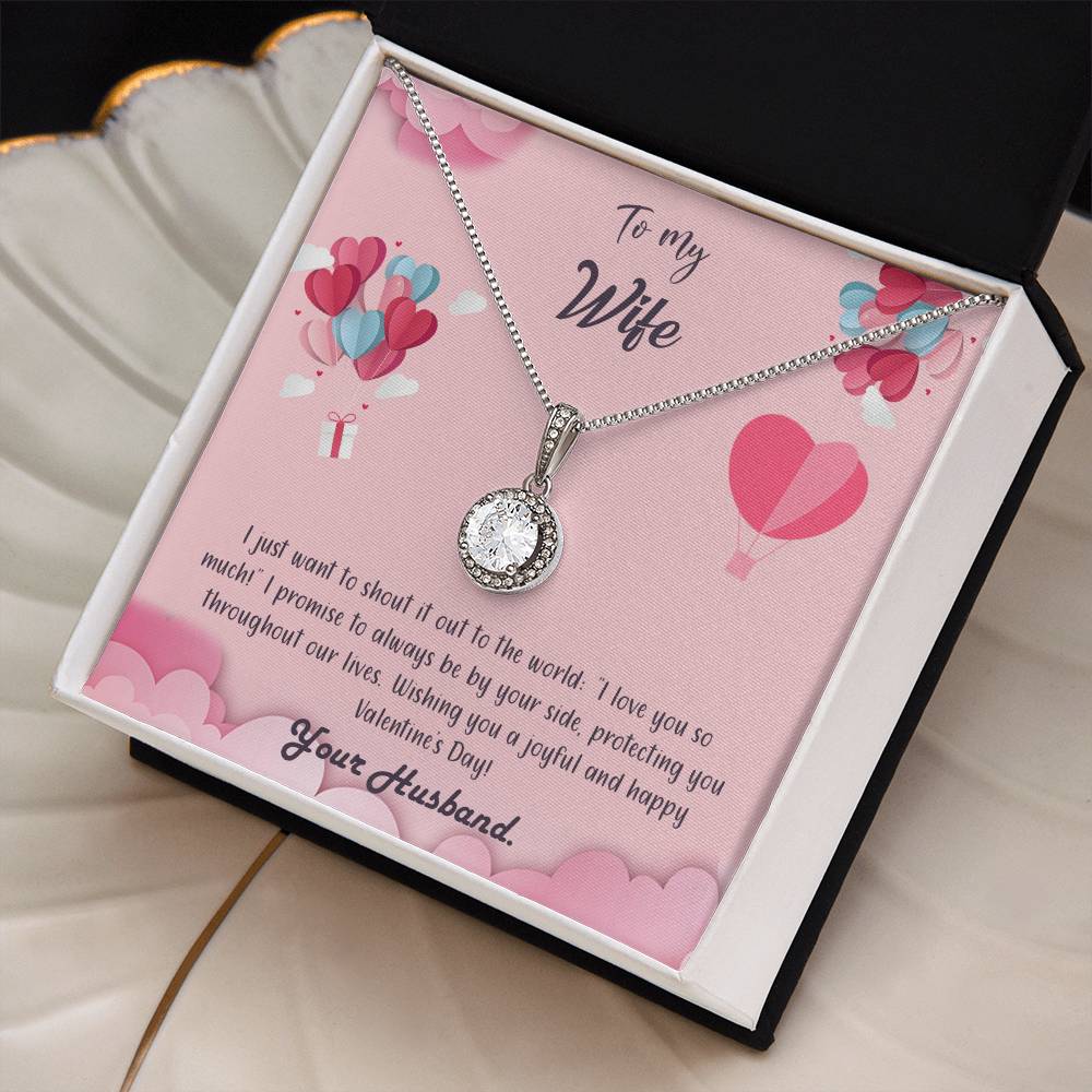 valentine-28a Eternal Hope Necklace, Gift to my Wife with Beautiful Message Card.