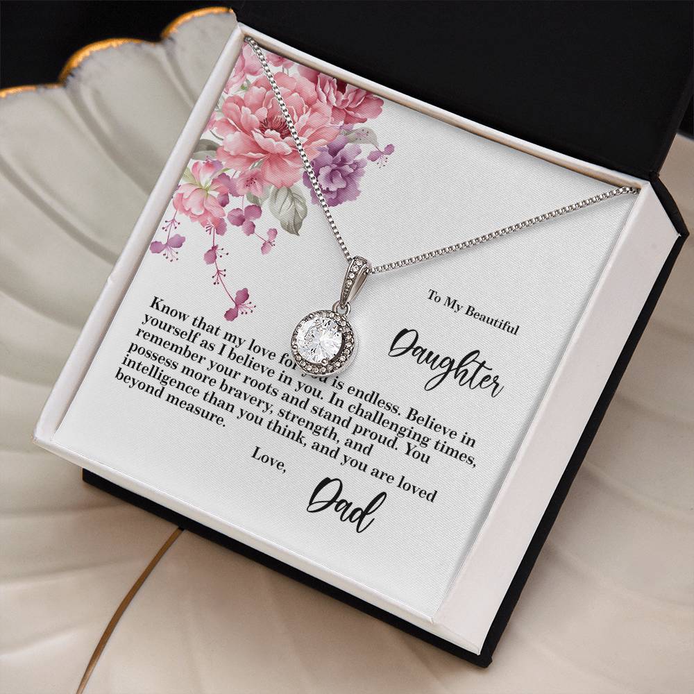 4027b Eternal Hope Necklace, Gift to my Daughter with Beautiful Message Card