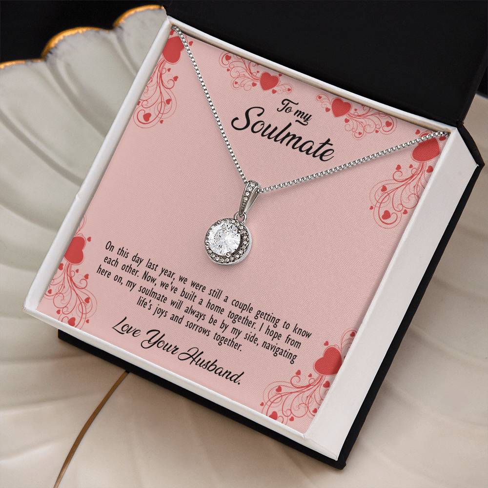 valentine-29b Eternal Hope Necklace, Gift to my Soulmate with Beautiful Message Card