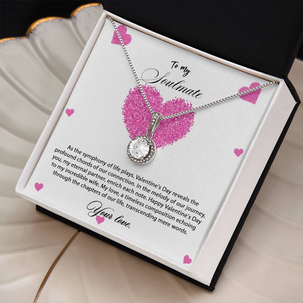 valentine-8b Eternal Hope Necklace, Gift to my Soulmate with Beautiful Message Card