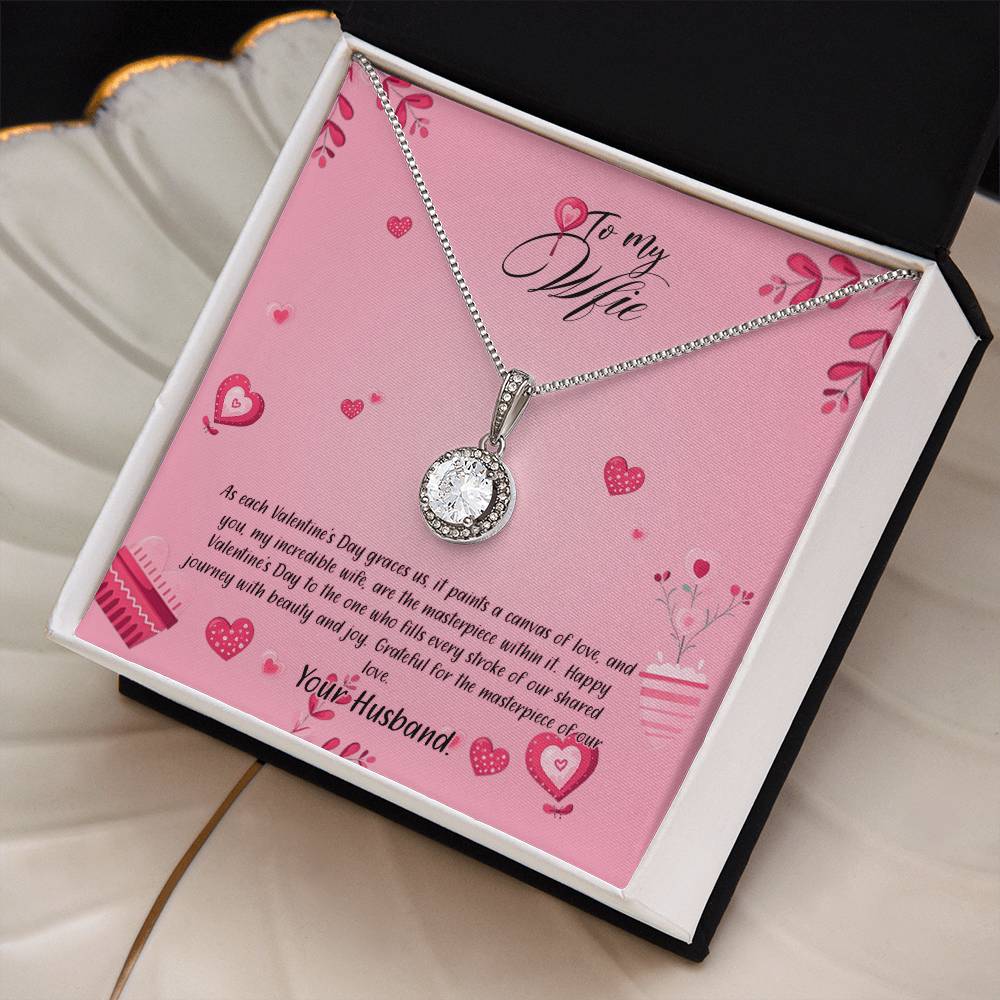 valentine-16a Eternal Hope Necklace, Gift to my Wife with Beautiful Message Card.