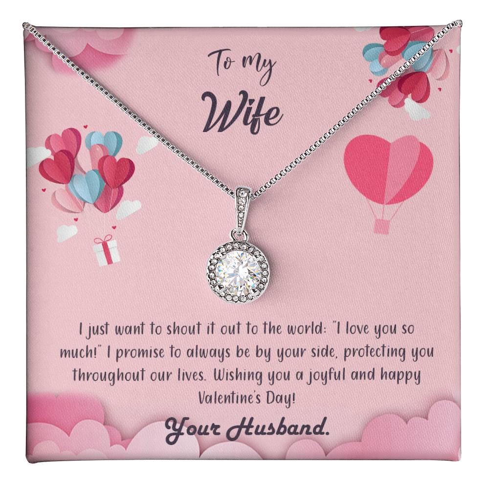 valentine-28a Eternal Hope Necklace, Gift to my Wife with Beautiful Message Card.