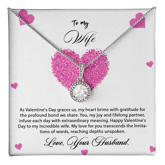 valentine-8a Eternal Hope Necklace, Gift to my Wife with Beautiful Message Card.