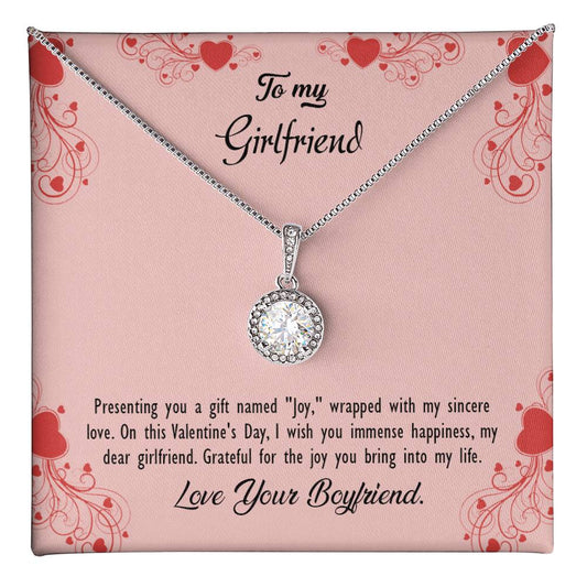 valentine-29c Eternal Hope Necklace, Gift to my Girlfriend with Beautiful Message Card