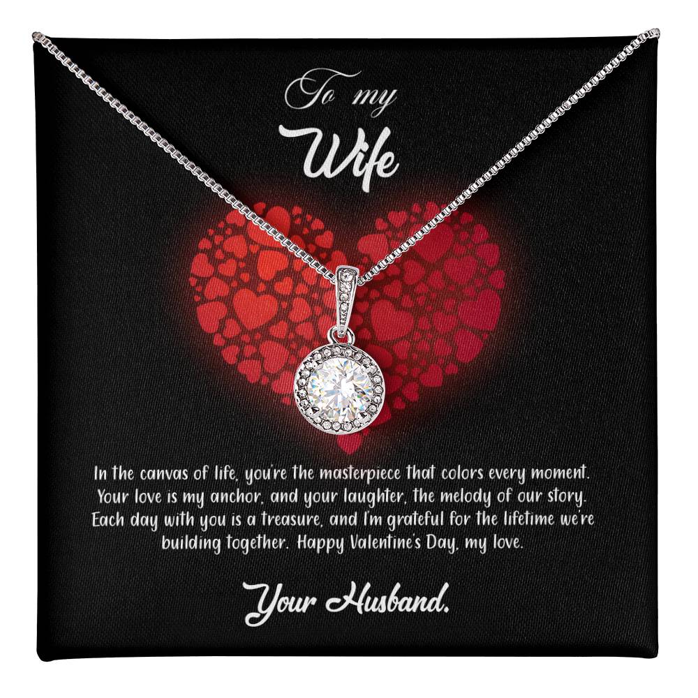 valentine-23a Eternal Hope Necklace, Gift to my Wife with Beautiful Message Card.