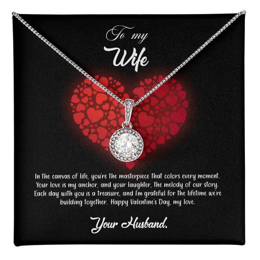 valentine-23a Eternal Hope Necklace, Gift to my Wife with Beautiful Message Card.