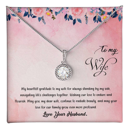 valentine-38a Eternal Hope Necklace, Gift to my Wife with Beautiful Message Card.